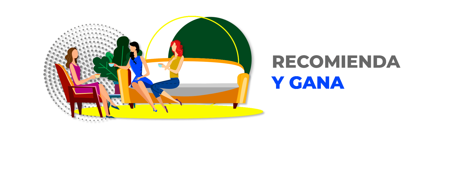 Encabezado Recomienda y Gana